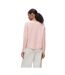 Womens/ladies Cotton Sweater Top Pink Boss-3