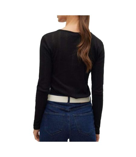 T-Shirt manches longues noir femme vero moda lisa - l