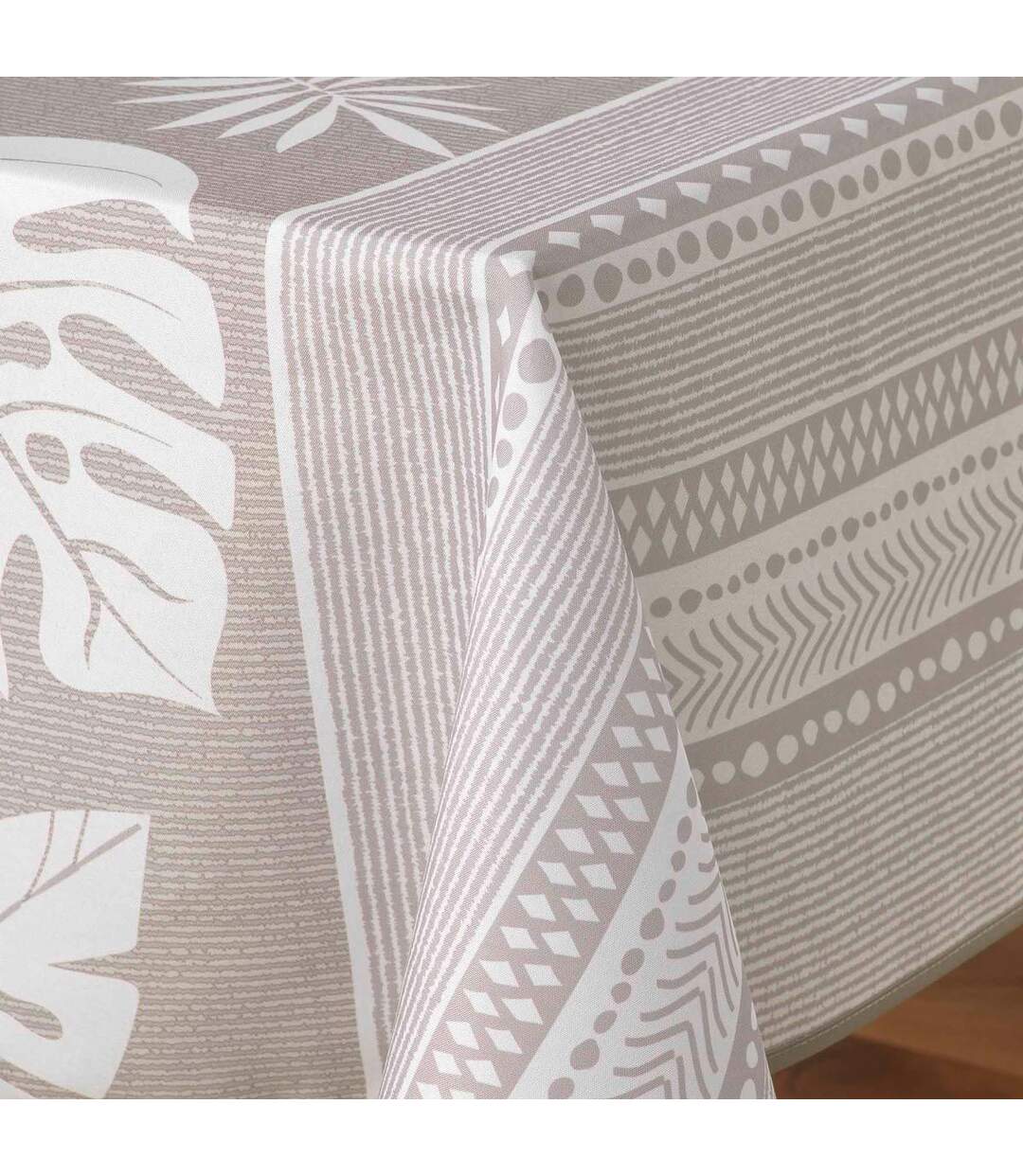 Nappe Antitache Imprimé Ambrine 150x240cm Naturel-2