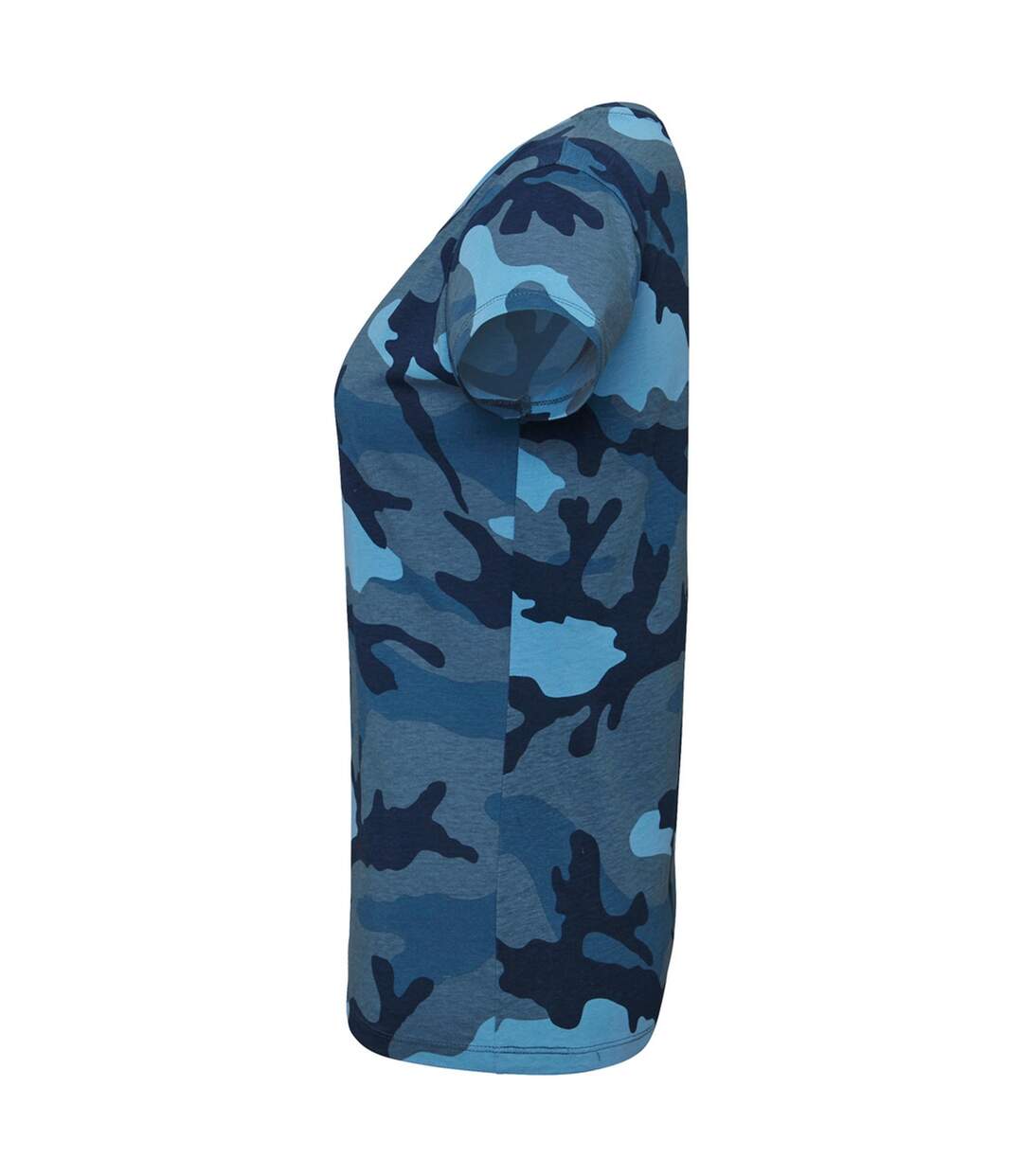 T-shirt à motif camouflage femme bleu SOLS-3