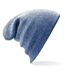 Bonnet À Manchettes Original Pour Adultes, Unisexe Bleu Marine Chiné Beechfield-2