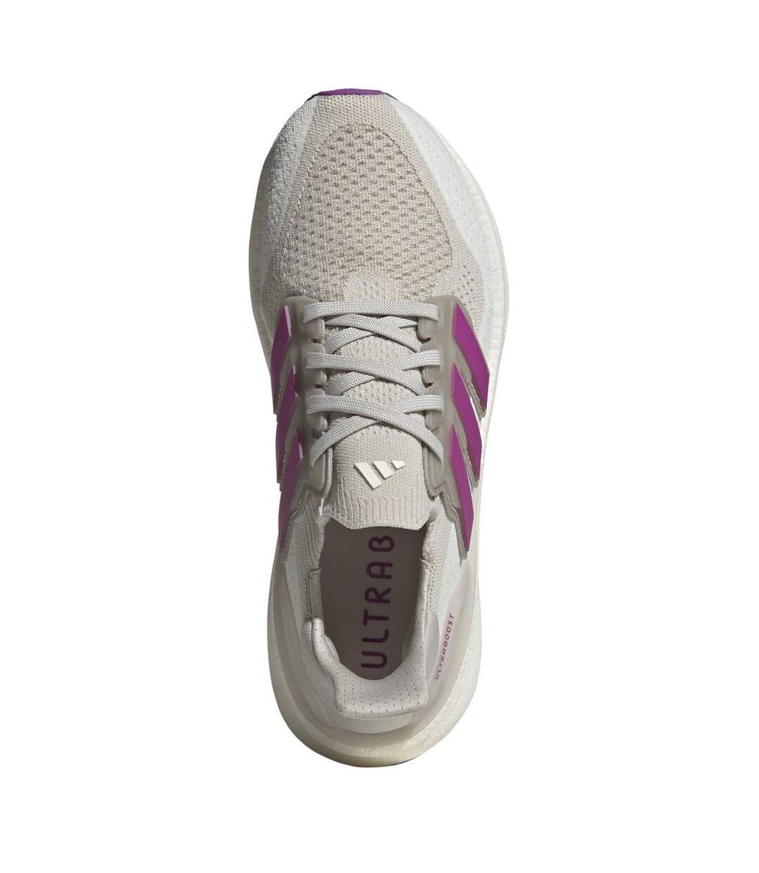 Womens/ladies Ultraboost 5 Running Shoes Aluminium Grey Purple Ivory Adidas-4