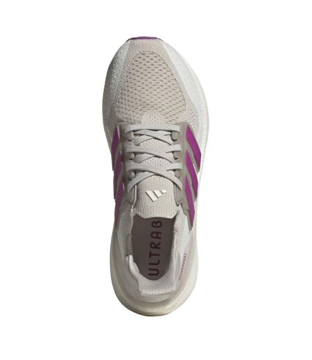 Womens/ladies Ultraboost 5 Running Shoes Aluminium Grey Purple Ivory Adidas