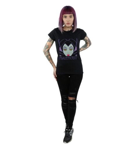Disney - T-shirt MALEFICENT CROPPED HEAD - Femme (Noir) - UTBI14744