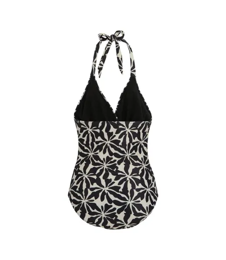 Womens/ladies Flavia Ii Abstract Floral One Piece Swimsuit Beige Regatta