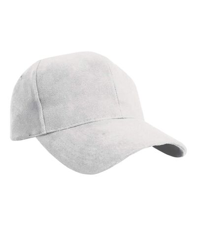 Result Pro Style Heavy Brushed Cotton Baseball Cap (White) - UTBC965