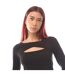 Womens/ladies Kat Scoop Lounge Top Black Hugo-3