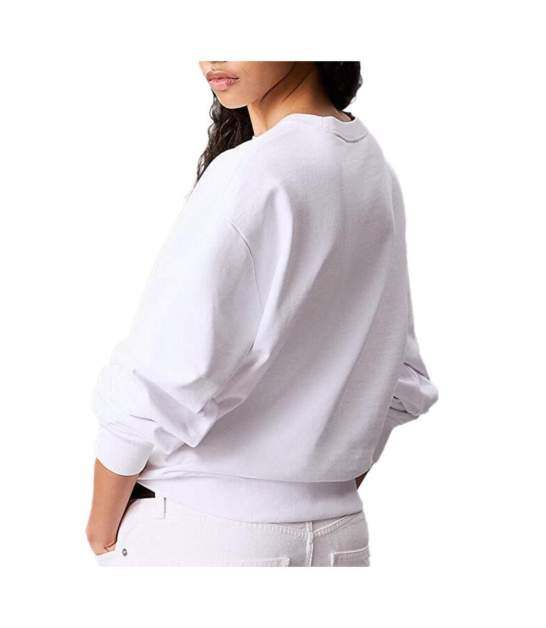 Sweat blanc femme calvin klein jeans lv047b234g-2