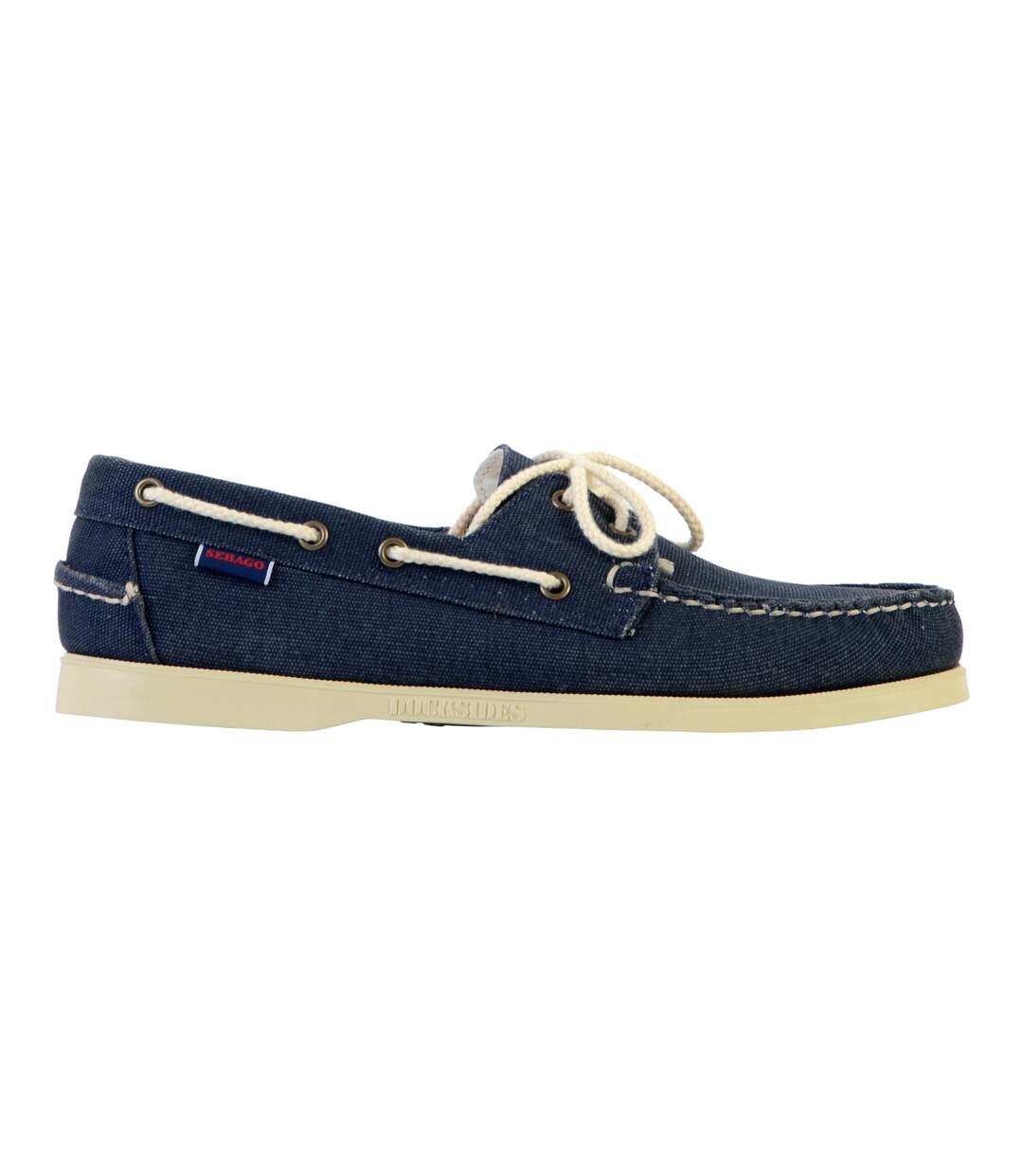 Mocassin Basse Cuir Sebago Portland 10OZ Washed Canvas-2