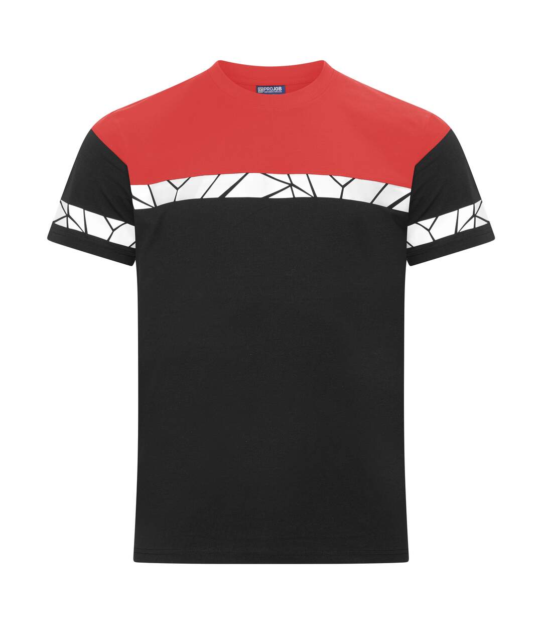 T-shirt Progression Homme Noir Rouge Projob-1