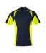 Mens Accelerate Safe Hi-vis Polo Shirt Dark Navy Hi Vis Yellow Mascot-1