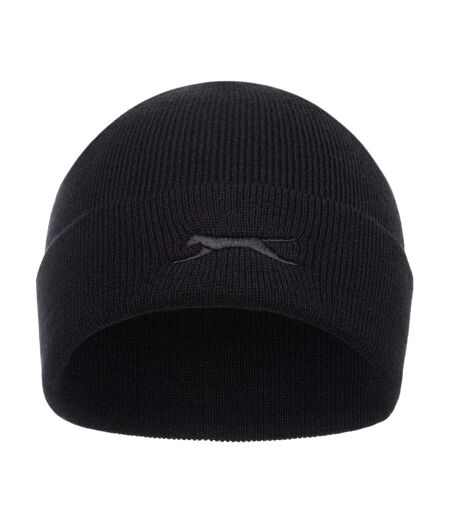 Bonnet Hiver Motif/style Côtelé Homme Noir Slazenger