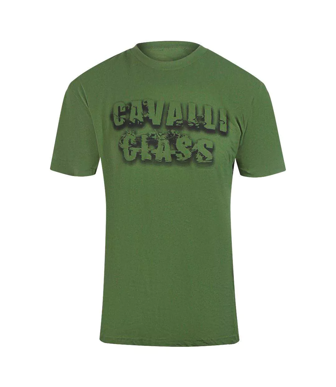 T-shirt Motif Fumée Homme Vert Foncé Cavalli Class-2
