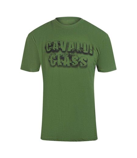 T-shirt Motif Fumée Homme Vert Foncé Cavalli Class