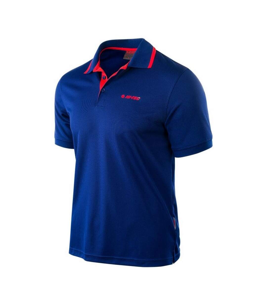 Polo Motif/style Panneau Contrasté Site Homme Bleu Rouge Vif Hi-Tec-3