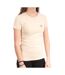 T-shirt Beige Femme Guess Triangle - L