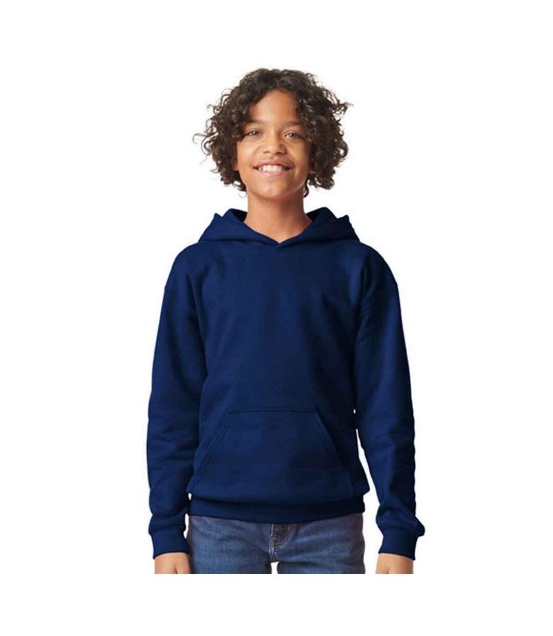 Sweat à capuche enfant bleu marine Gildan-1