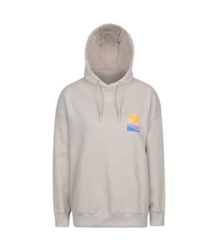 Womens/ladies Cornwall Relaxed Fit Hoodie Light Beige Mountain Warehouse