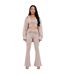 Pantalon Motif/style Ruché Femme Taupe Missy Empire-4