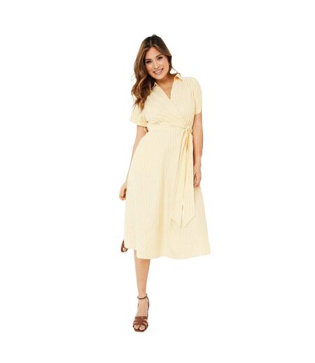 Robe mi-longue femme jaune Principles