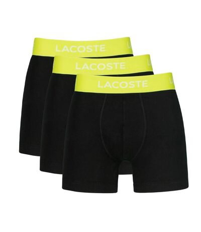 X3 Boxers Noir/Jaune Homme Lacoste 5H8387 - L