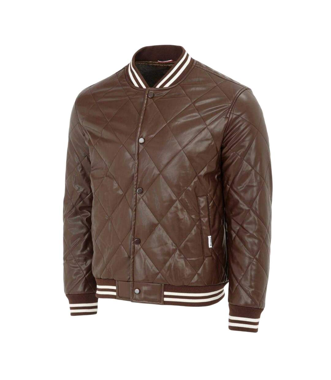 Mens Snap Bomber Jacket Coffee Firetrap-3