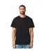 T-shirt Uni Manches Courtes En Coton Homme Noir Gildan-1