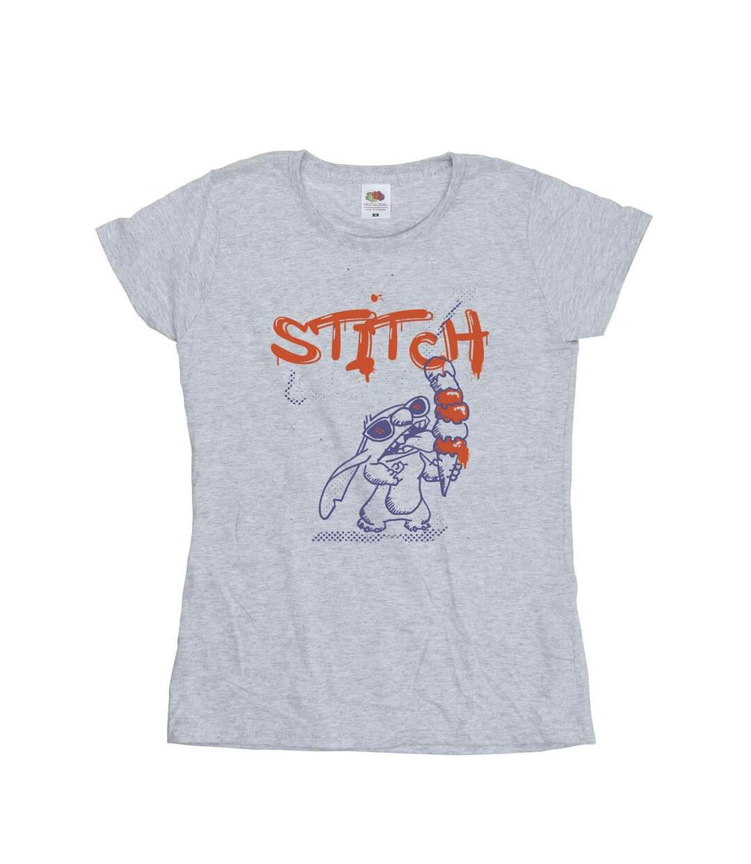 Disney T-shirt en coton Femmes/Ladies Lilo & Stitch Ice Creams (Gris sportif) - UTBI25524-1