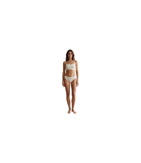 Womens/ladies Logo Cotton Stretch Briefs White Lacoste