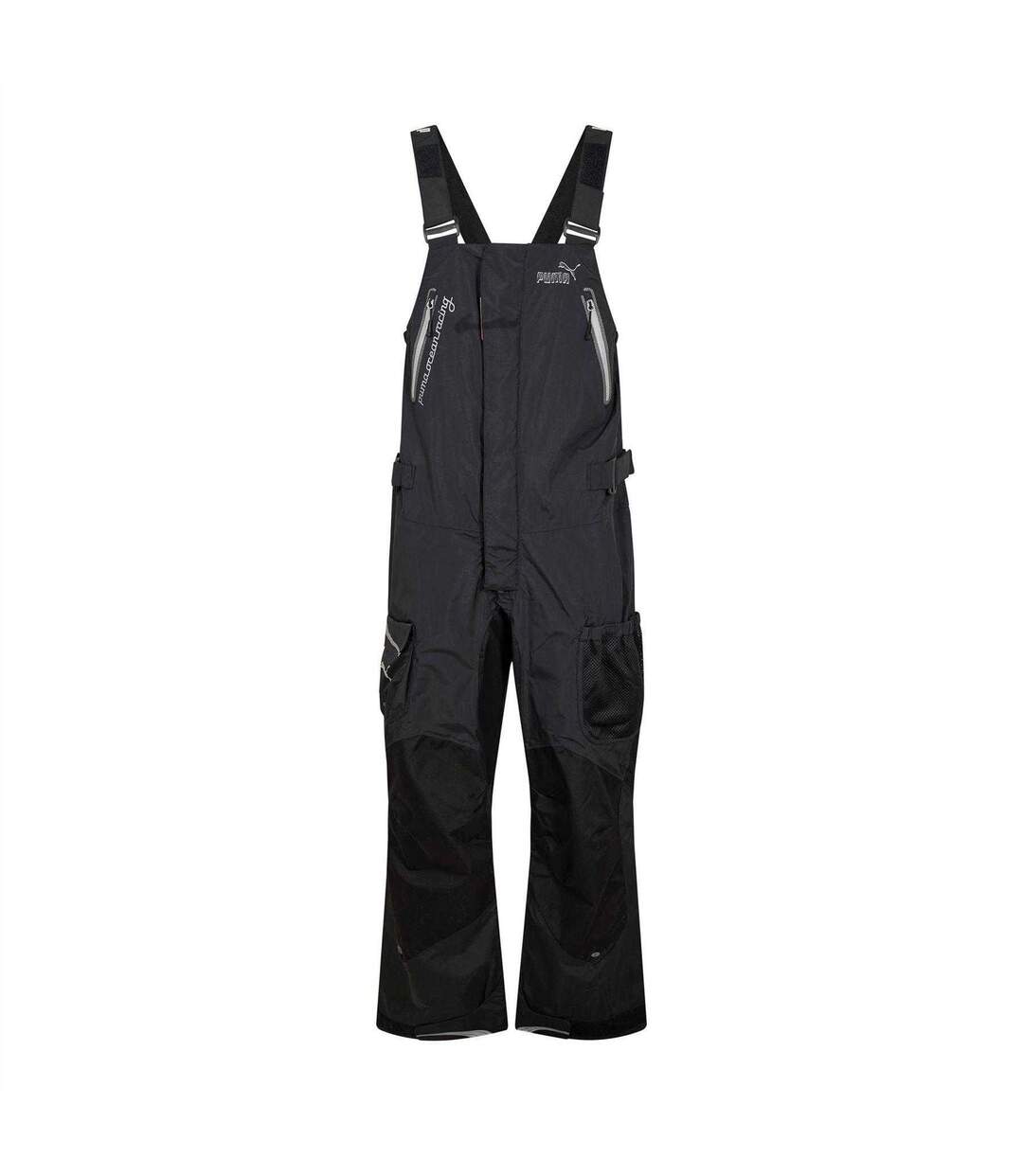 Mens Coastal Racing Bib And Brace Overall Black Puma-1