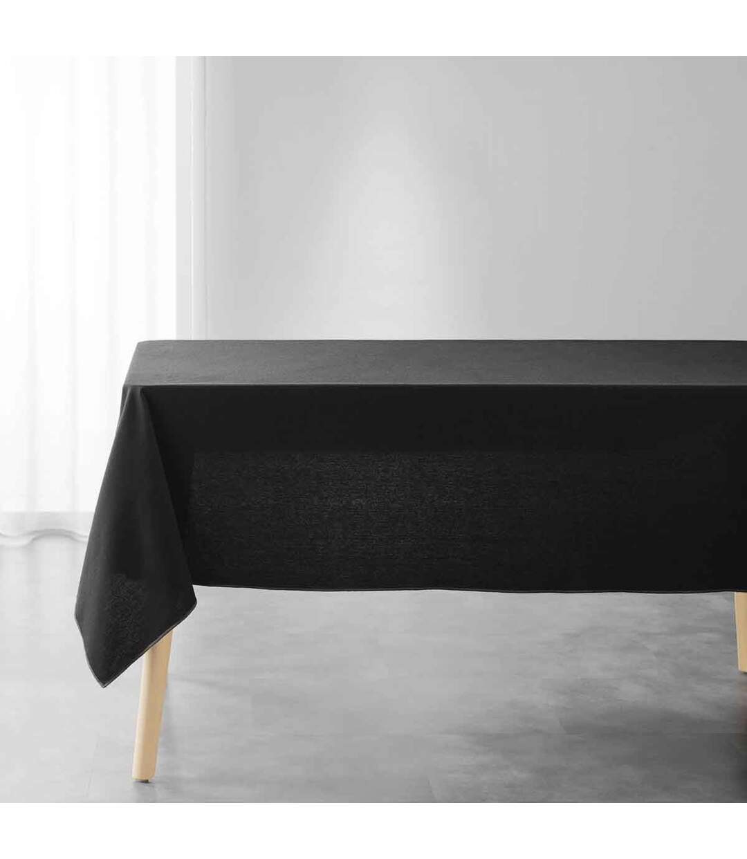 Nappe en Coton Mistraline 140x240cm Noir-1