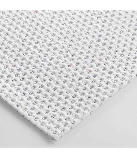 Set de Table Luxurious 30x45cm Blanc & Argent