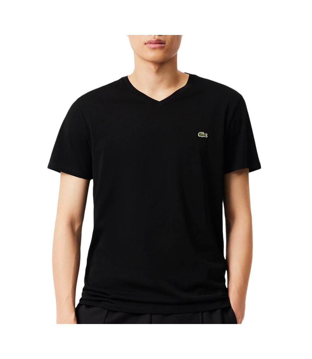 T-shirt noir homme lacoste th6710001-1