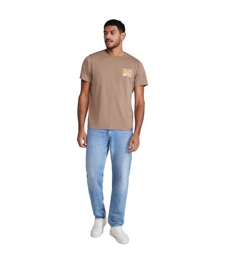 Mens jacob sun t-shirt tan Animal