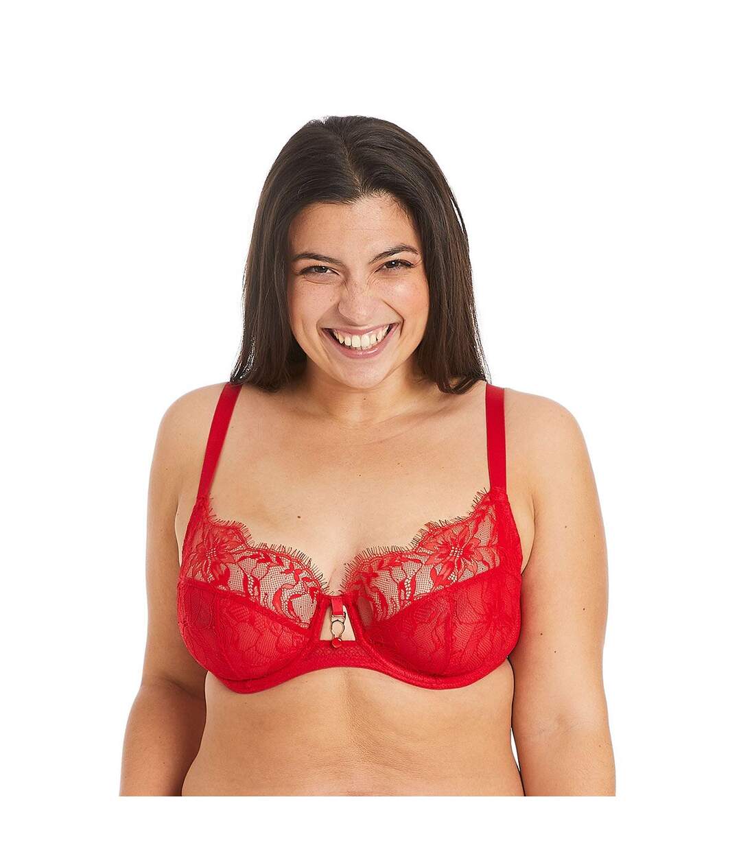 Soutien-gorge à armatures grand maintien rouge Sangria-2