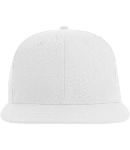 Unisex adult james 6 panel recycled polyester snapback cap white Atlantis