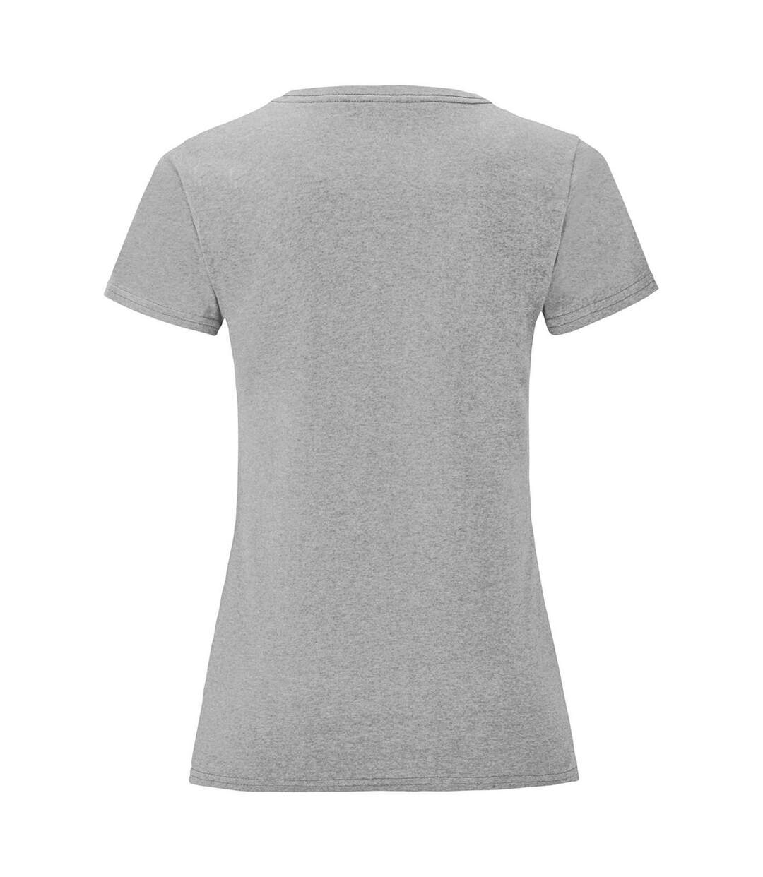 T-shirt iconic femme gris chiné Fruit of the Loom-2