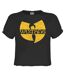 Womens/ladies Wu-tang Clan Logo Crop Top Charcoal Amplified-1