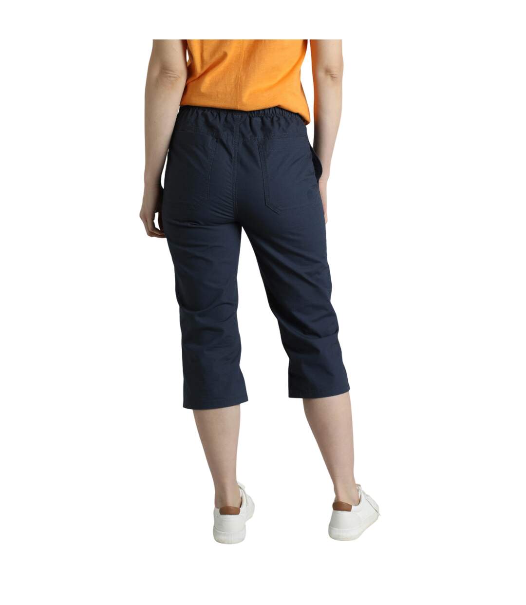Womens/ladies anyar ripstop 3/4 length trousers navy Weird Fish-4