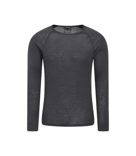 Mens Merino Wool Thermal Top Grey Mountain Warehouse
