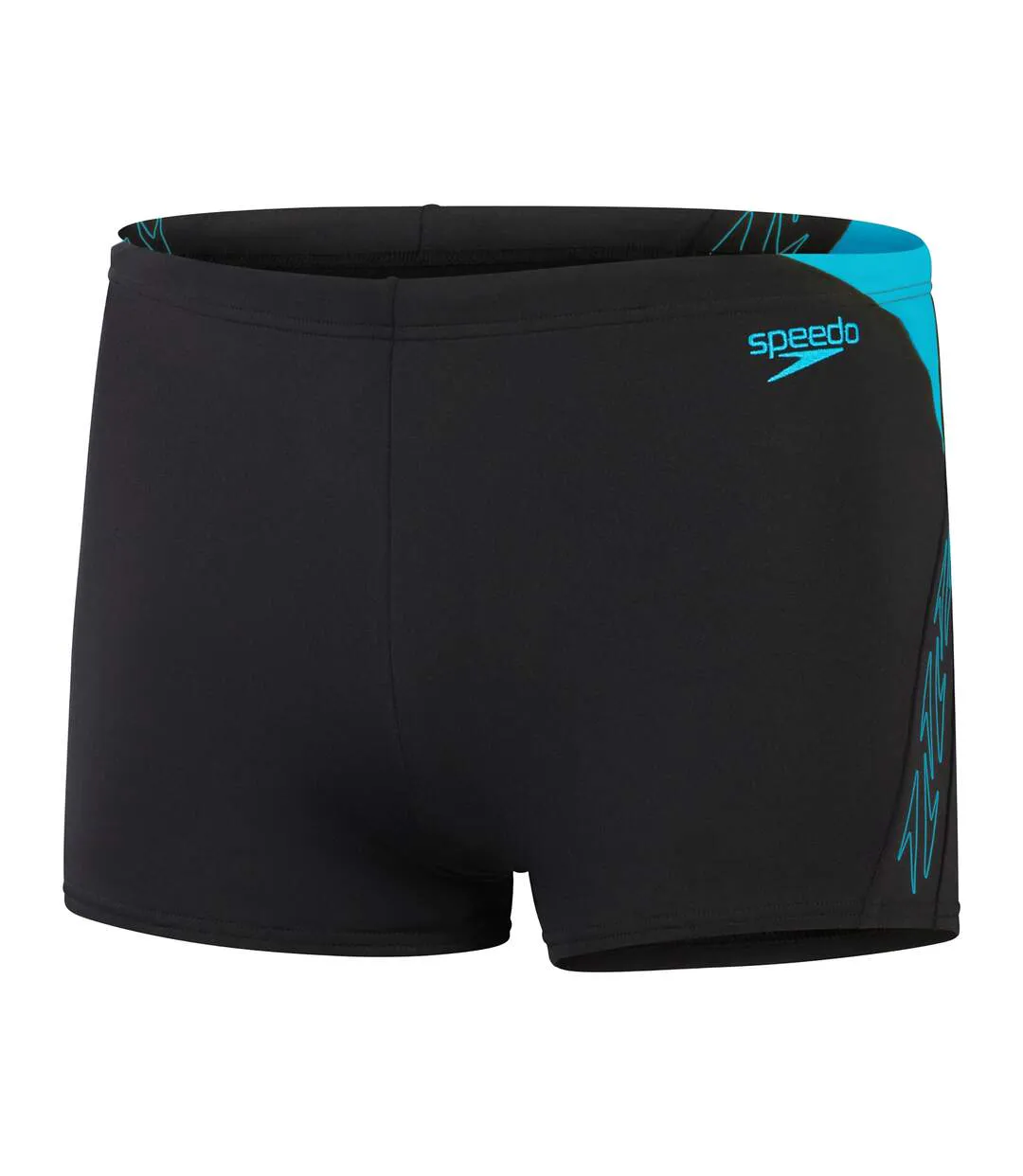 Mens Hyperboom Splice Repeat Logo Swim Shorts Black Speedo-1
