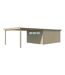 Chalet en bois profil aluminium contemporain avec extension 34 m² Avec plancher