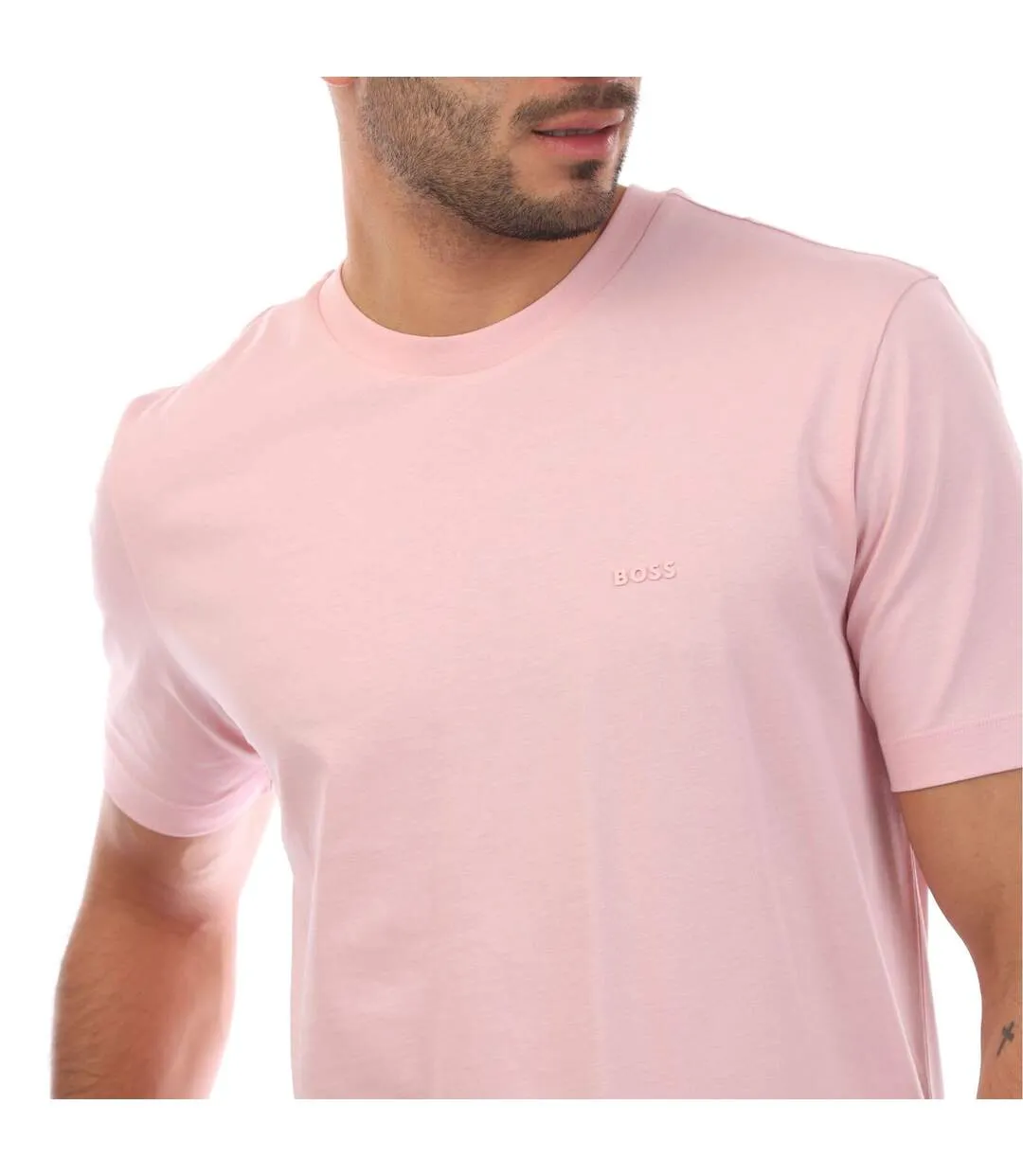 Mens Thompson 01 T-shirt Pink Boss-4
