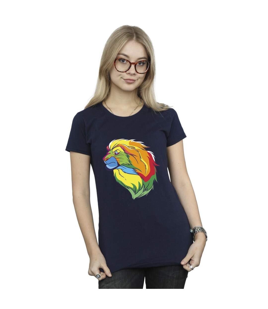 Disney Femme/Ladies T-shirt en coton Le Roi Lion - Couleurs (Bleu marine) - UTBI25243-2
