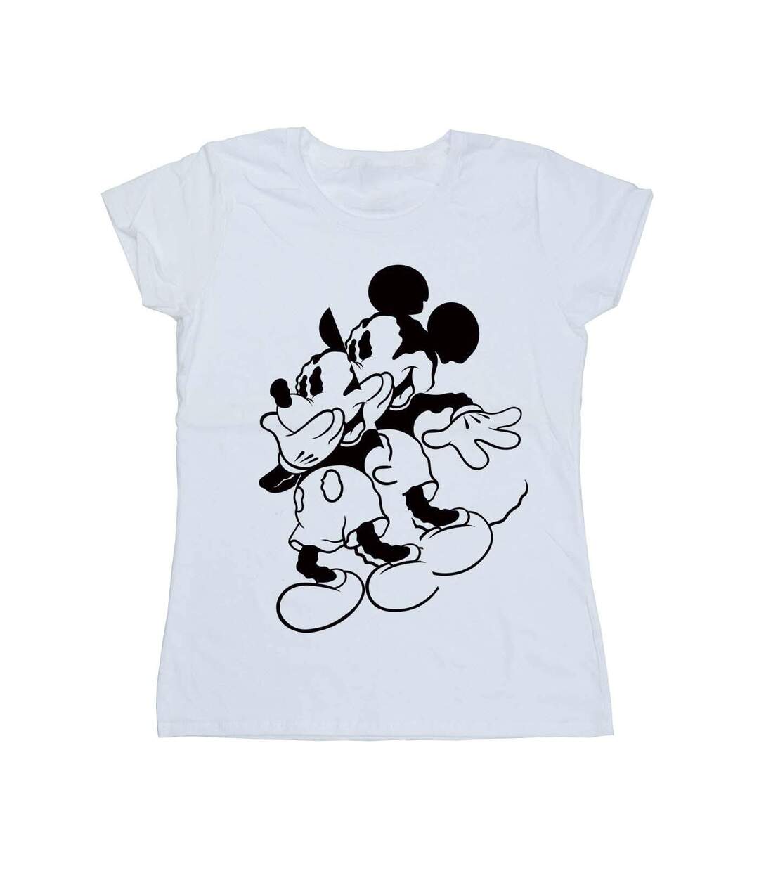Disney T-shirt en coton Mickey Mouse Shake Femme/Ladies (Blanc) - UTBI33195-1