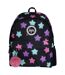 Unisex Black Star Print Backpack with Padded Straps | School Travel Bag-1