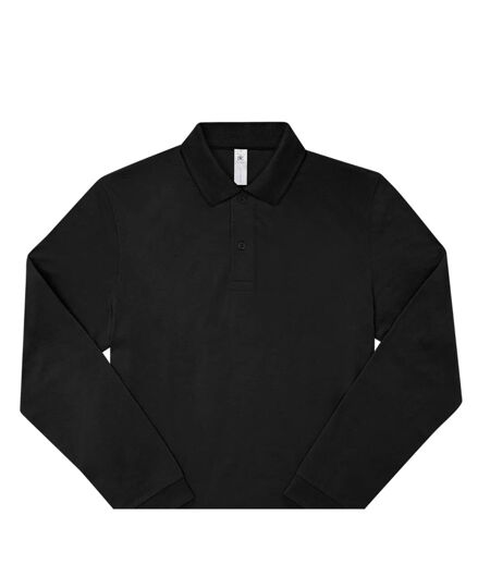 Mens My Long-sleeved Polo Shirt Black B&C