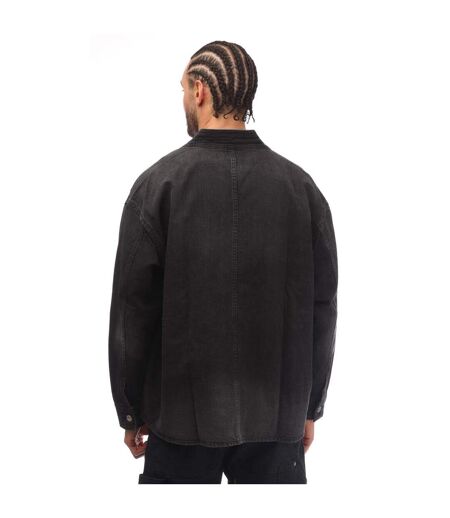Unisex adult kimono denim shirt black Ambush