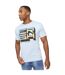 Mens boxvibe t-shirt sky blue Crosshatch-3
