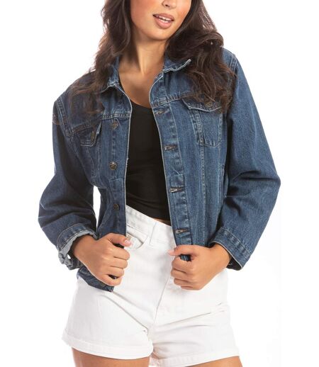 Veste en denim stone washed JINNY